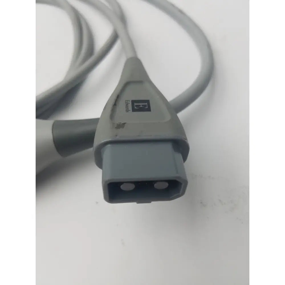 Gray medical hemosphere oximetry cable with molded connector featuring biotronik branding for Edwards HemoSphere use