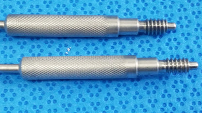 Two silver metallic cylindrical Edwards Life Science 1111 Perimount Magnas Ease aortic valve sizers for buy used medical equipment