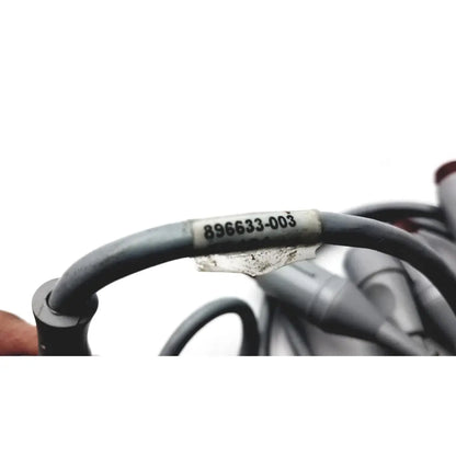 Black rubber-coated ignition coil with white label part number 896633-003 for edwards lifesciences a0424 truwave reusable cable