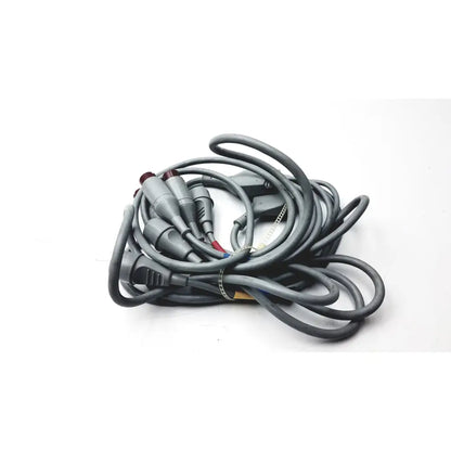 Coiled bundle of black edwards lifesciences a0424 truwave reusable cable with red and gray connectors