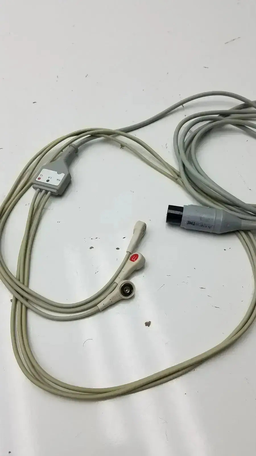 Generic EKG ECG Cable 3 Lead Wire Snap Type for Patient Monitors 6 Pin ECG/EKG Cable, second-hand product photo 1