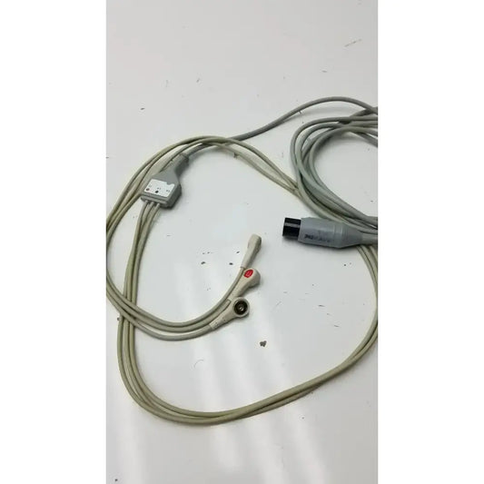 Generic EKG ECG Cable 3 Lead Wire Snap Type for Patient Monitors 6 Pin ECG/EKG Cable, second-hand product photo 1
