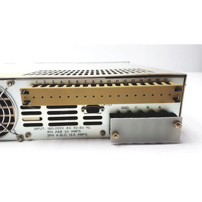 Metallic gray electronic measurements ems power supply unit with beige terminal strip and ventilation grilles untested