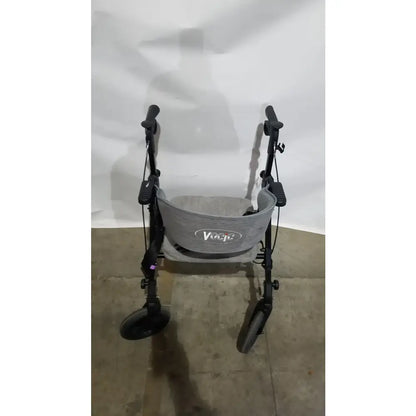 Reuse Medical Equipment ELENKER 2-in-1 Folding Rollator Walker & Transport Chair - SILVER Mobility Seat Walkers, second-hand product photo 2