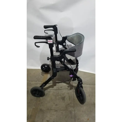 Reuse Medical Equipment ELENKER 2-in-1 Folding Rollator Walker & Transport Chair - SILVER Mobility Seat Walkers, second-hand product photo 14