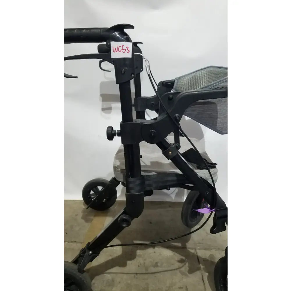 Reuse Medical Equipment ELENKER 2-in-1 Folding Rollator Walker & Transport Chair - SILVER Mobility Seat Walkers, second-hand product photo 13