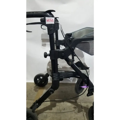 Reuse Medical Equipment ELENKER 2-in-1 Folding Rollator Walker & Transport Chair - SILVER Mobility Seat Walkers, second-hand product photo 13