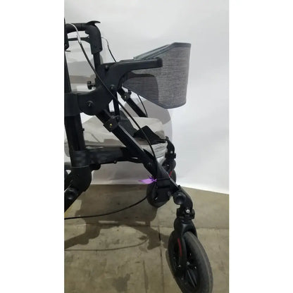 Reuse Medical Equipment ELENKER 2-in-1 Folding Rollator Walker & Transport Chair - SILVER Mobility Seat Walkers, second-hand product photo 12