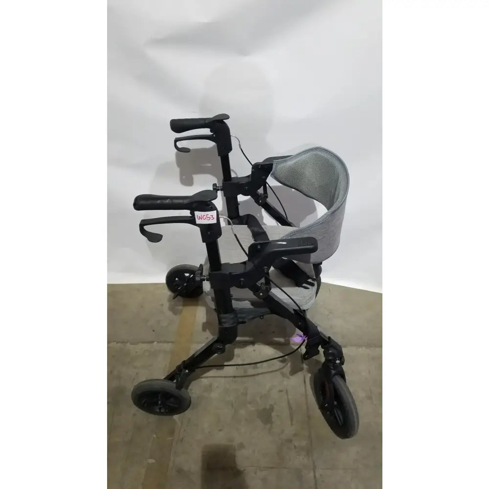 Reuse Medical Equipment ELENKER 2-in-1 Folding Rollator Walker & Transport Chair - SILVER Mobility Seat Walkers, second-hand product photo 11
