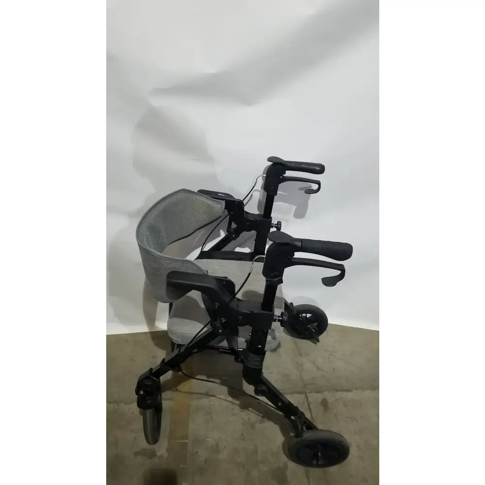 Reuse Medical Equipment ELENKER 2-in-1 Folding Rollator Walker & Transport Chair - SILVER Mobility Seat Walkers, second-hand product photo 3