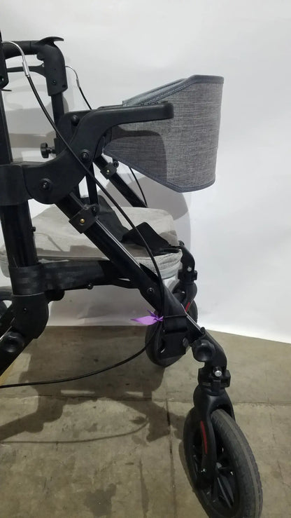 Reuse Medical Equipment ELENKER 2-in-1 Folding Rollator Walker & Transport Chair - SILVER Mobility Seat Walkers, second-hand product photo 12