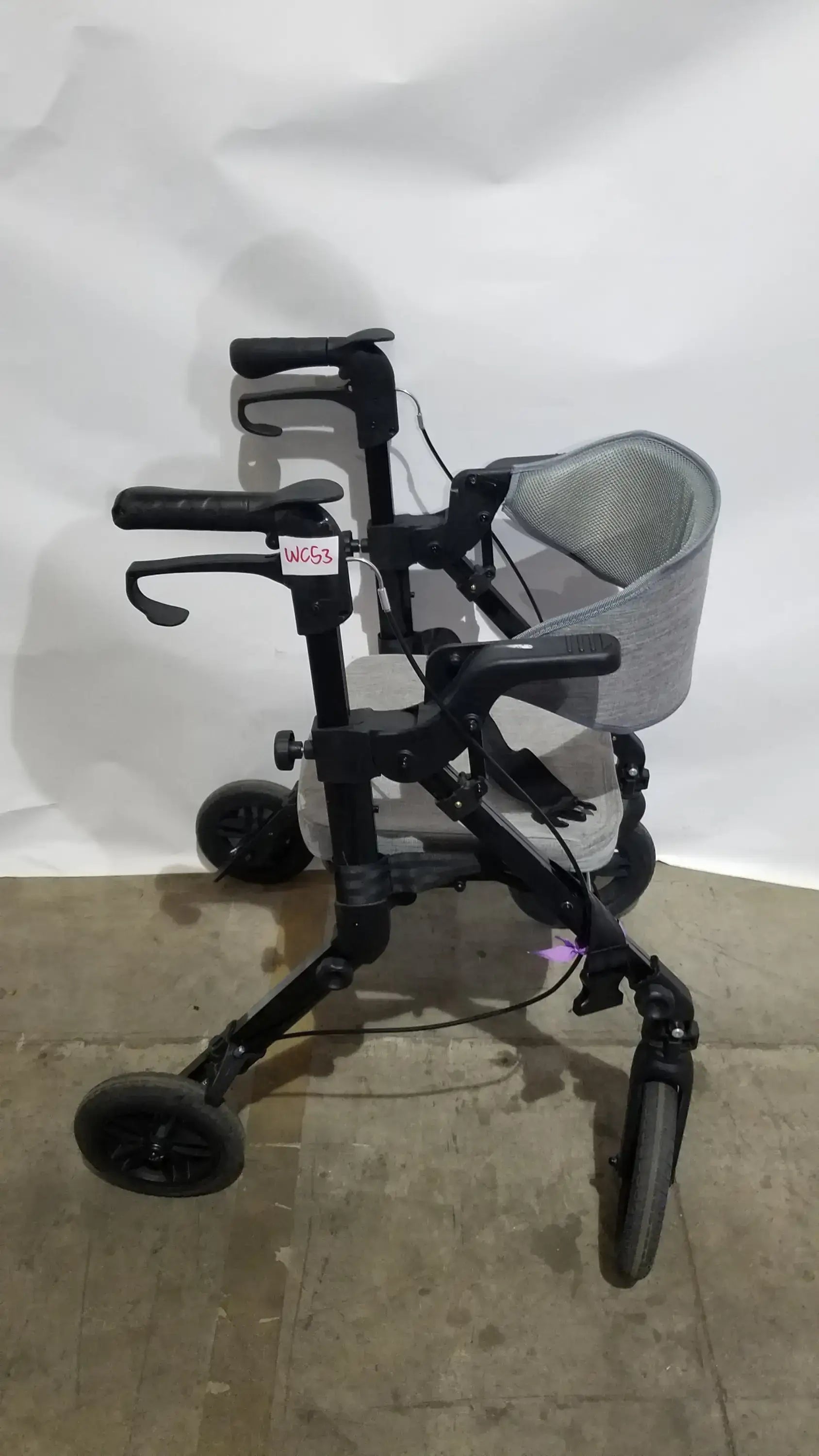 Reuse Medical Equipment ELENKER 2-in-1 Folding Rollator Walker & Transport Chair - SILVER Mobility Seat Walkers, second-hand product photo 1