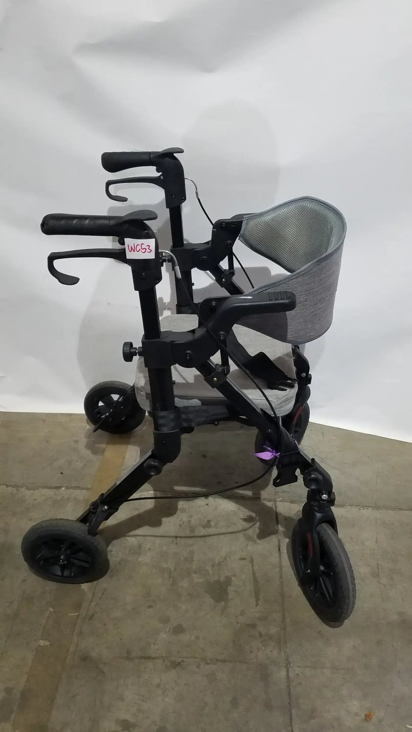 Reuse Medical Equipment ELENKER 2-in-1 Folding Rollator Walker & Transport Chair - SILVER Mobility Seat Walkers, second-hand product photo 14