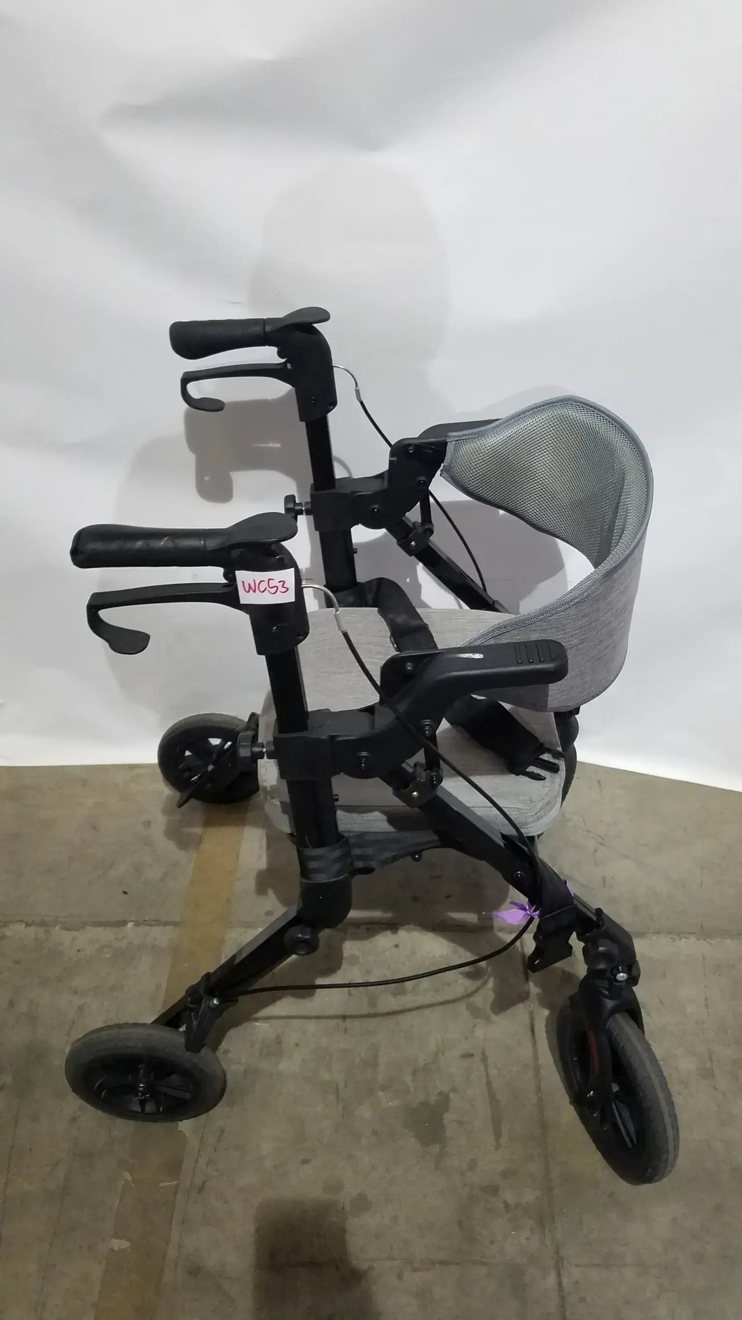 Reuse Medical Equipment ELENKER 2-in-1 Folding Rollator Walker & Transport Chair - SILVER Mobility Seat Walkers, second-hand product photo 11