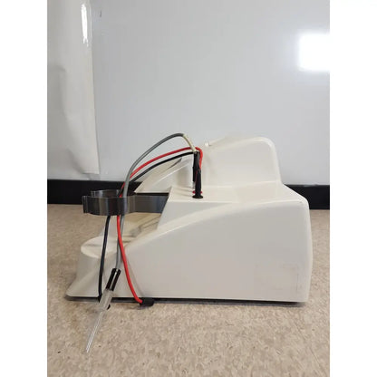 White plastic science hiranuma aquastar c3000 coulometric titrator with metal clamp and clear tubing attachments