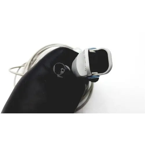 Black fabric pouch with silver connector and coiled cable inside for the best fingertip sensors in your health journey