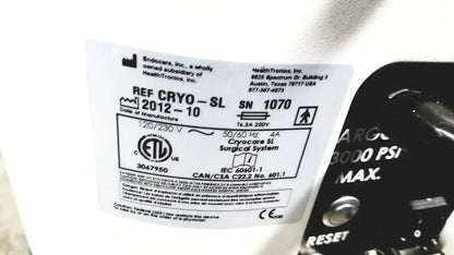 Endocare Cryocare CRYO-SL Surgical System Cryotherapy Surgical System, second-hand product photo 4