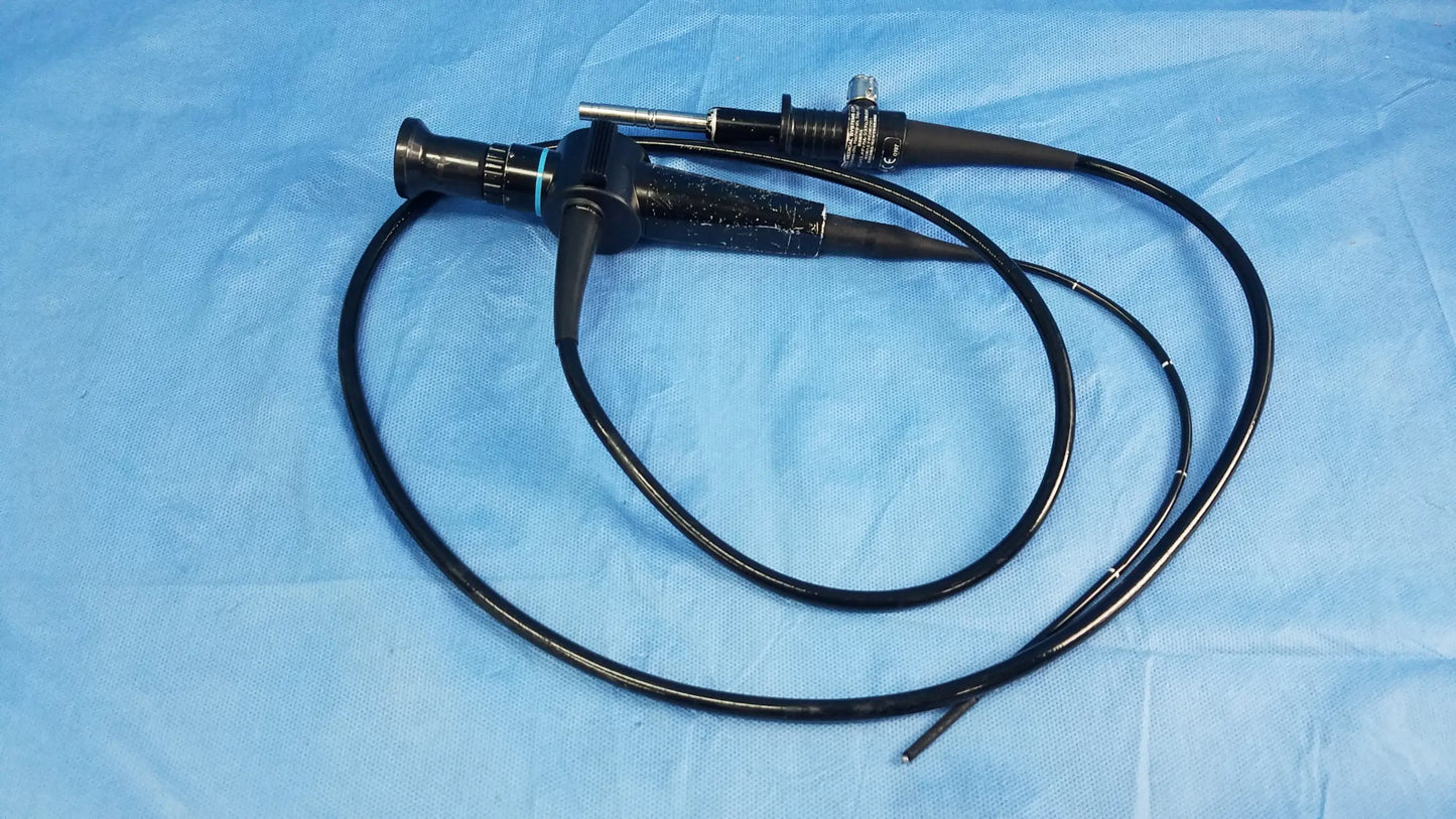 Black ENF-P4 endoscope rhino-laryngoscope fiberscope with flexible fiber optic coiled cable and metallic components