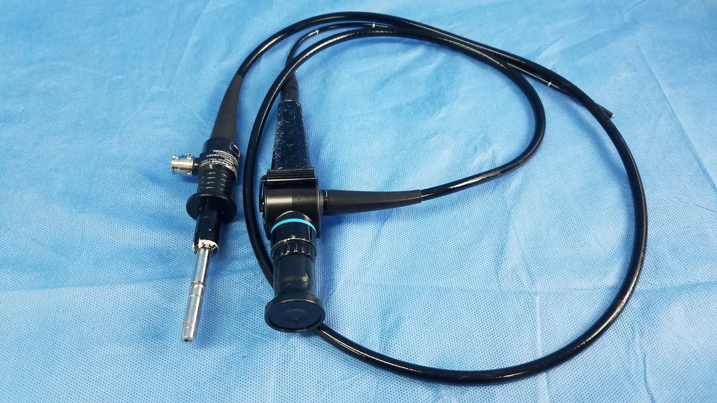 Black enf-p4 endoscope rhino-laryngoscope fiberscope with flexible fiber optic cable and metallic tip for medical use