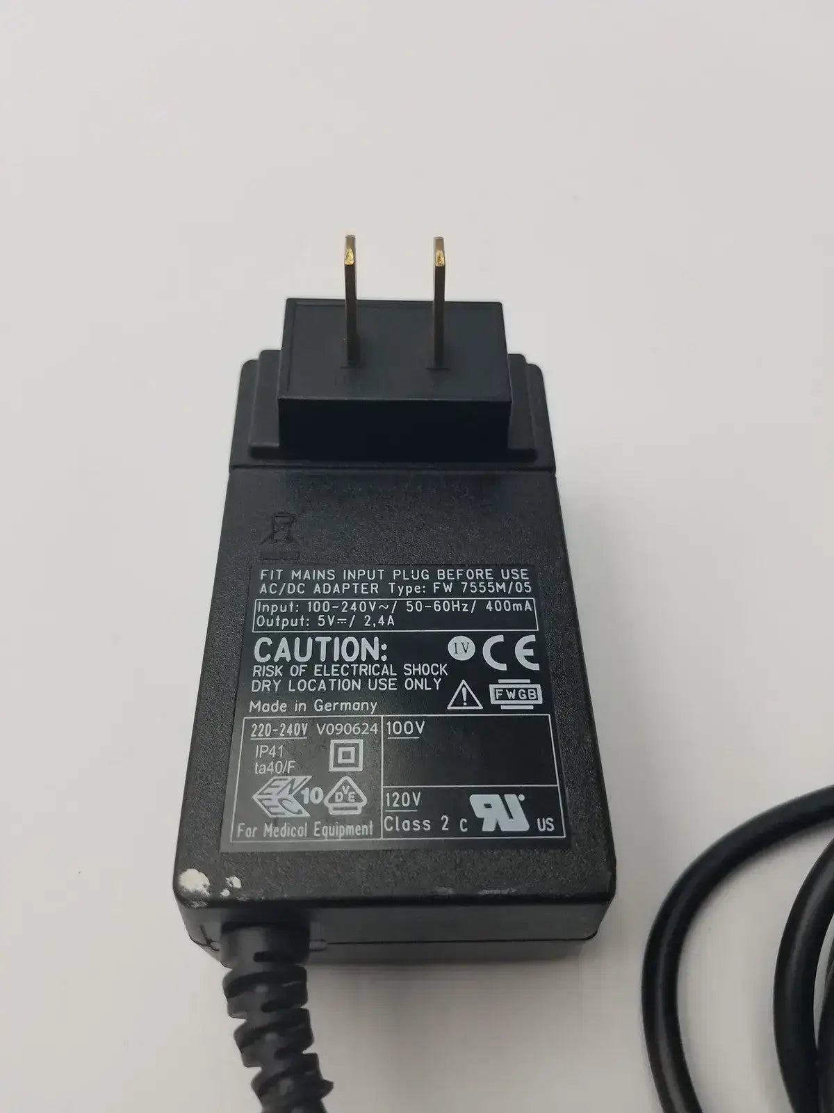 Zevex Enteralite Infinity Zevex AC-DC Adapter Charger 5V, 2.4A - FW7555M Power Adapter, second-hand product photo 9