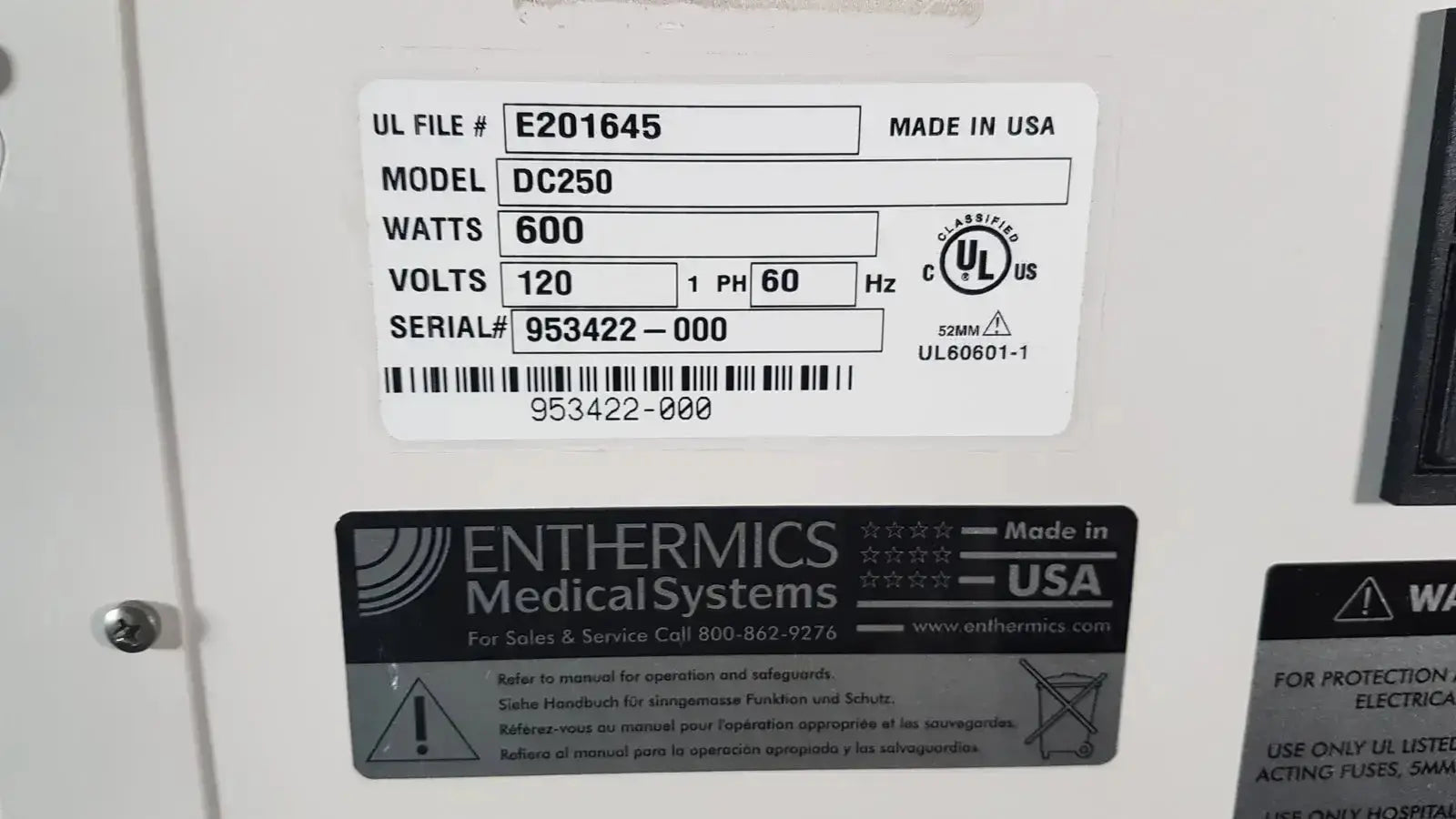 Enthermics Blanket Warming Cabinet DC250 Blanket Warming Cabinet, second-hand product photo 15