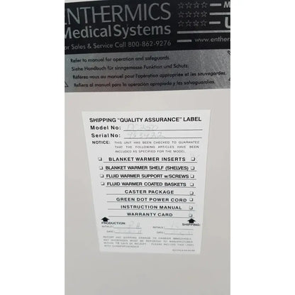 Enthermics Blanket Warming Cabinet DC250 Blanket Warming Cabinet, second-hand product photo 14