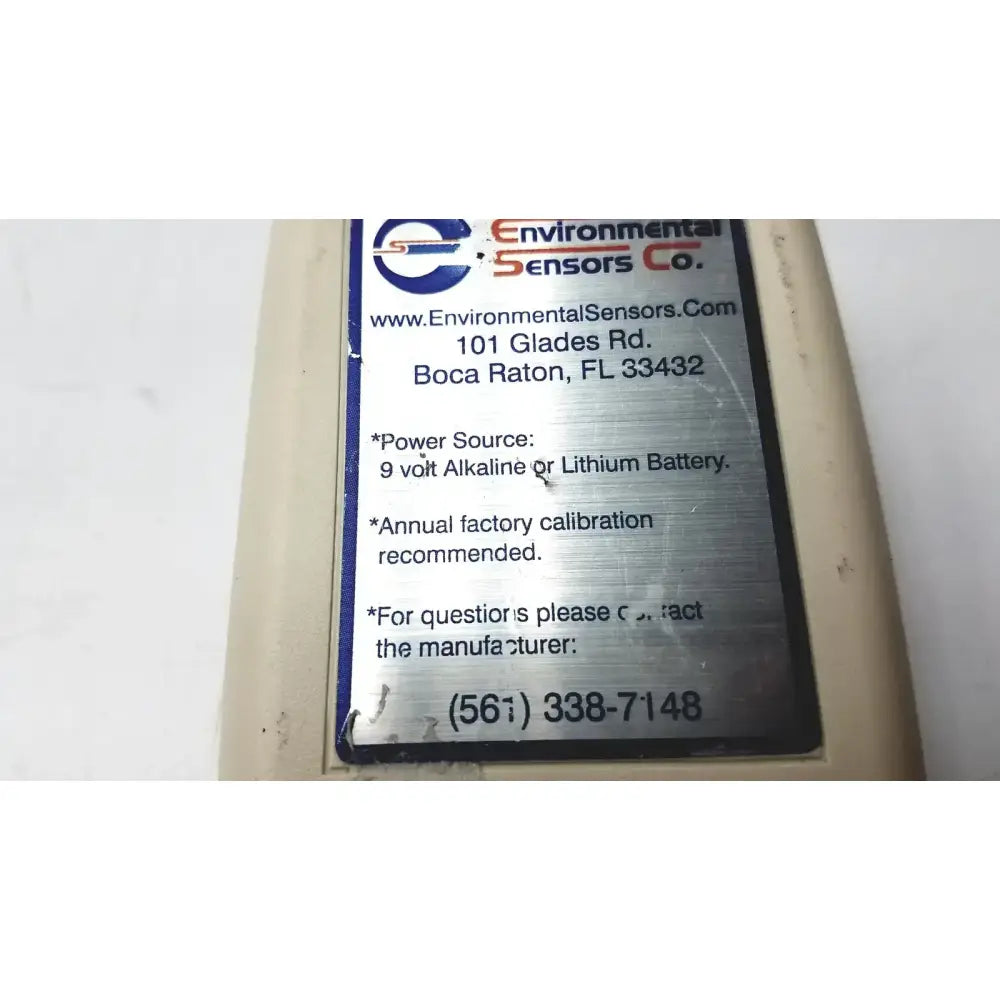Environmental Sensors Z-100 Ethylene Oxide Meter Ethylene Oxide Meter, second-hand product photo 9
