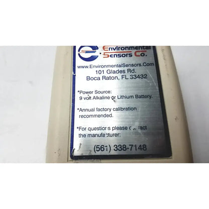 Environmental Sensors Z-100 Ethylene Oxide Meter Ethylene Oxide Meter, second-hand product photo 9
