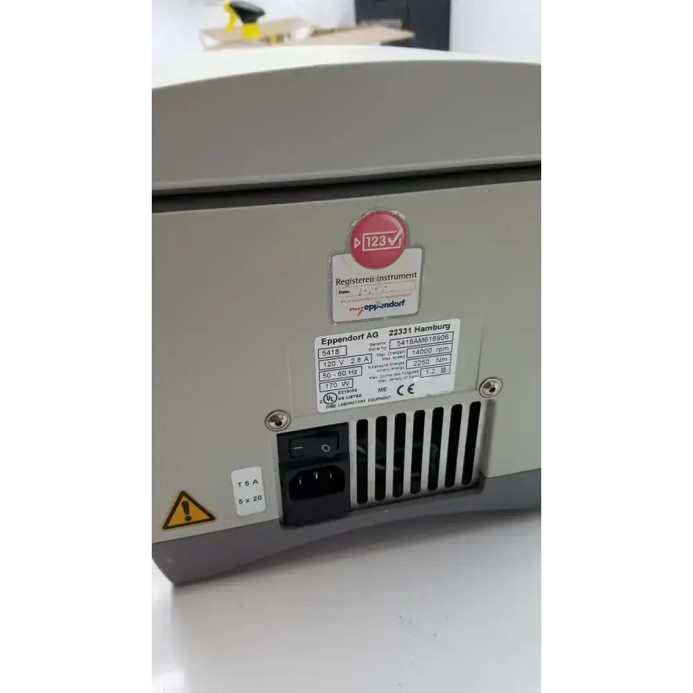 Eppendorf 5418 Microcentrifuge Centrifuge Laboratory Microcentrifuge, second-hand product photo 6