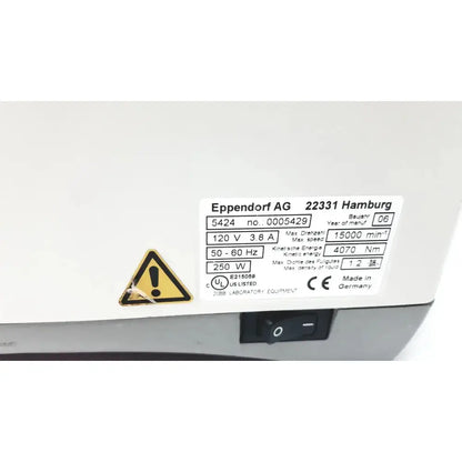 Eppendorf 5424 Cetrifuge - For Parts Centrifuge, as-is (for parts) product photo 5