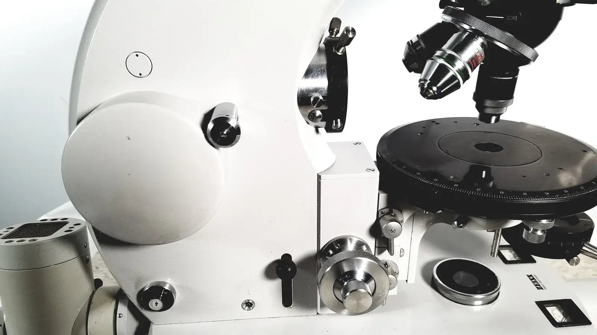 White and black scientific microscope with metallic components for eppendorf centriifuge 5415 r reuse medical applications