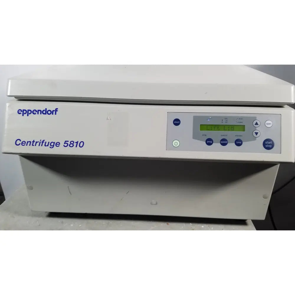 White eppendorf centriifuge model 5810 with digital display and control panel for efficient reuse medical applications