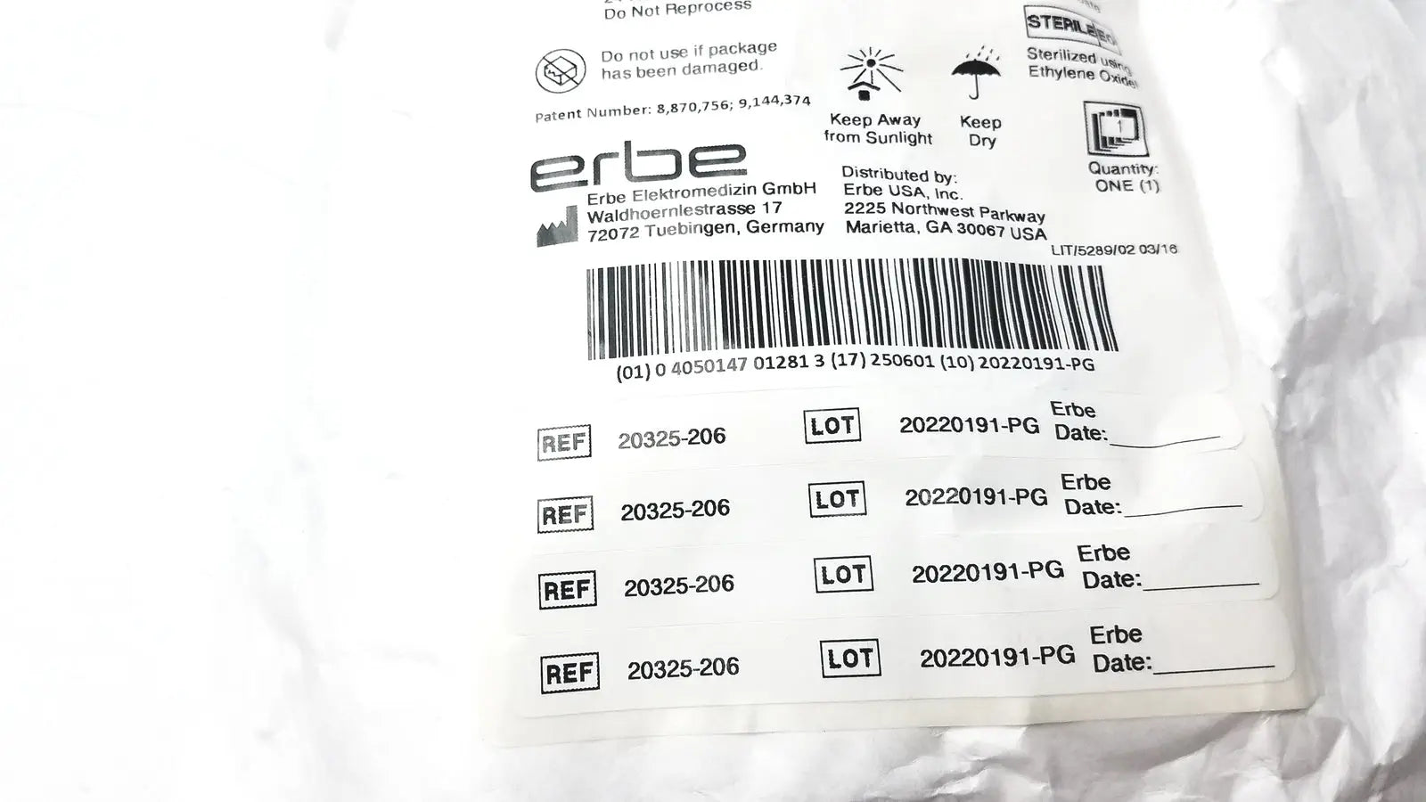 ERBEFLO CleverCap Hybrid CO2 Tubing/Cap Set 20325-206 Insufflation CO2 Tubing/Cap Set, second-hand product photo 11