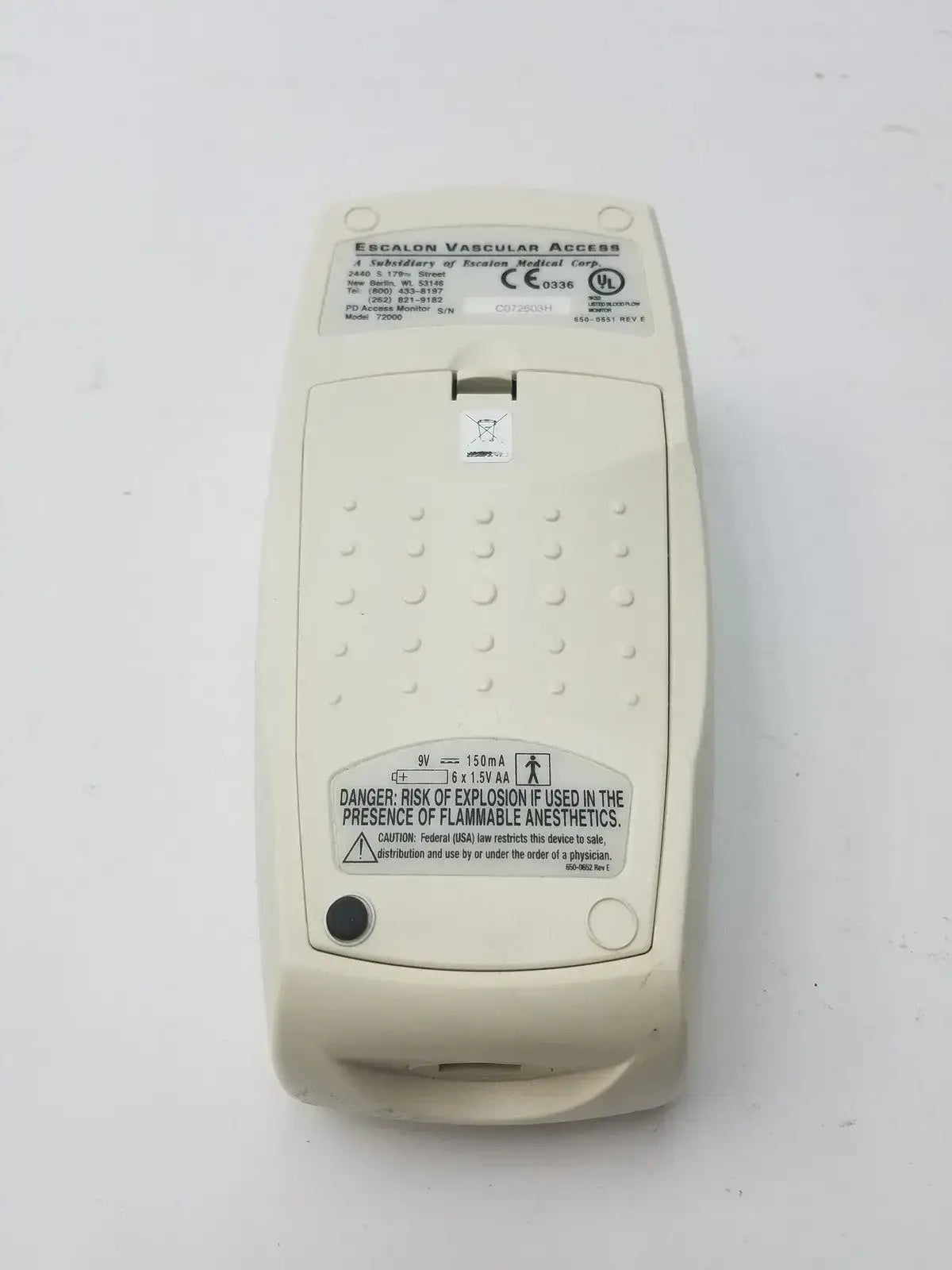 Escalon pdACCESS Access Monitor Model 72000 w/ Speaker Medical Device Access Monitor, second-hand product photo 5