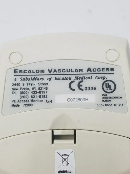 Escalon pdACCESS Access Monitor Model 72000 w/ Speaker Medical Device Access Monitor, second-hand product photo 8
