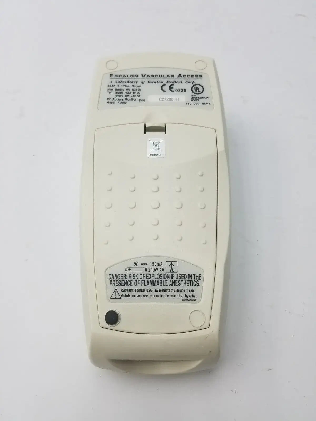Escalon pdACCESS Access Monitor Model 72000 w/ Speaker Medical Device Access Monitor, second-hand product photo 6