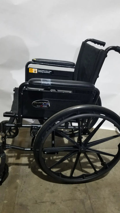 Reuse Medical Equipment Everest & Jennings Traveler L4 Wheelchair Ultralight Adjustable Height Adult Use Wheelchairs, second-hand product photo 14