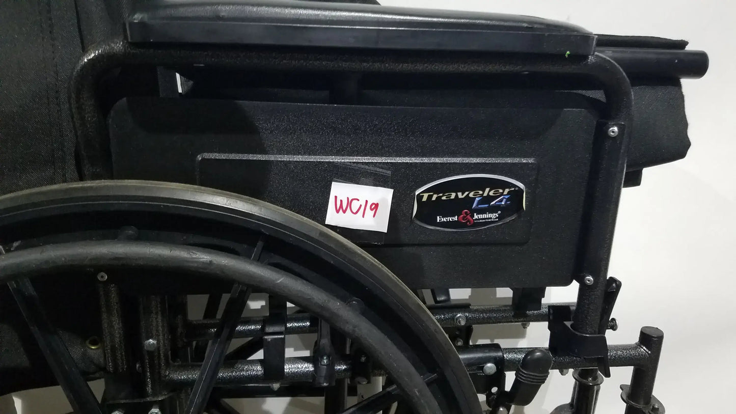 Reuse Medical Equipment Everest & Jennings Traveler L4 Wheelchair Ultralight Adjustable Height Adult Use Wheelchairs, second-hand product photo 5
