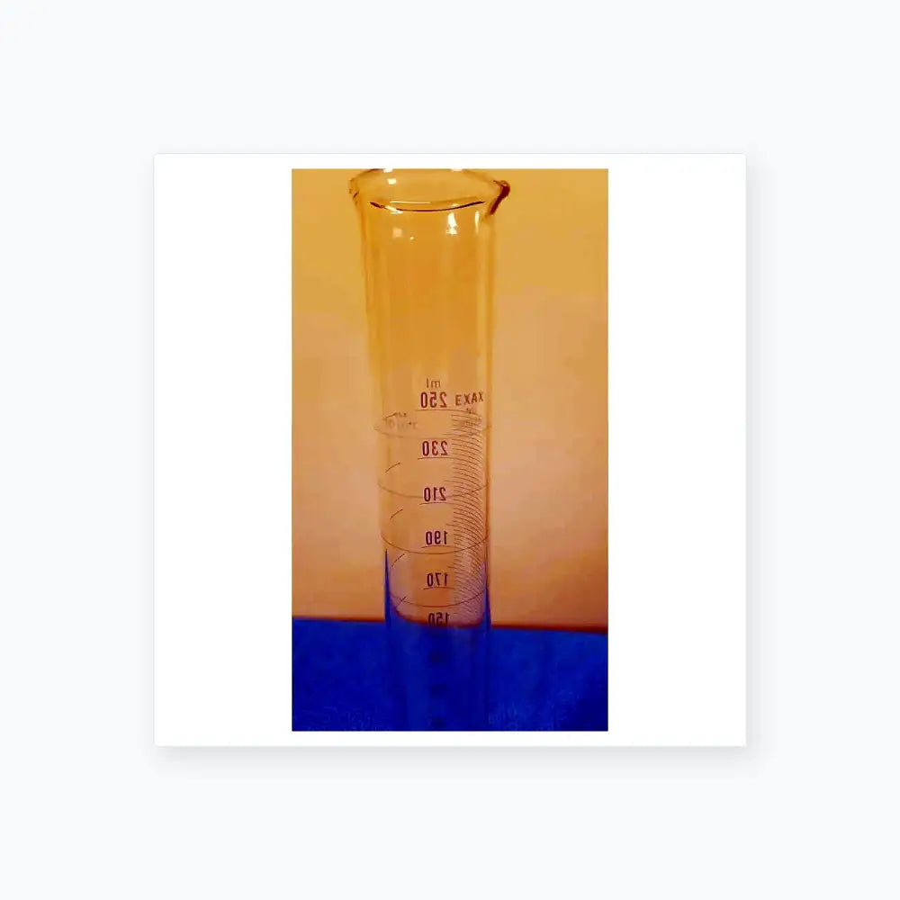 Exax 250 mL Glass Graduated Cylinder – Single Metric Scale Laboratory Glassware Graduated Cylinder, second-hand product photo 3