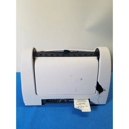 Excyte m automated white plastic esr analyzer with black top and visible side damage for automated esr testing