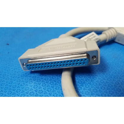Gray plastic female connector scsi with blue metallic contacts and white cable for connector scsi cables lot of 3