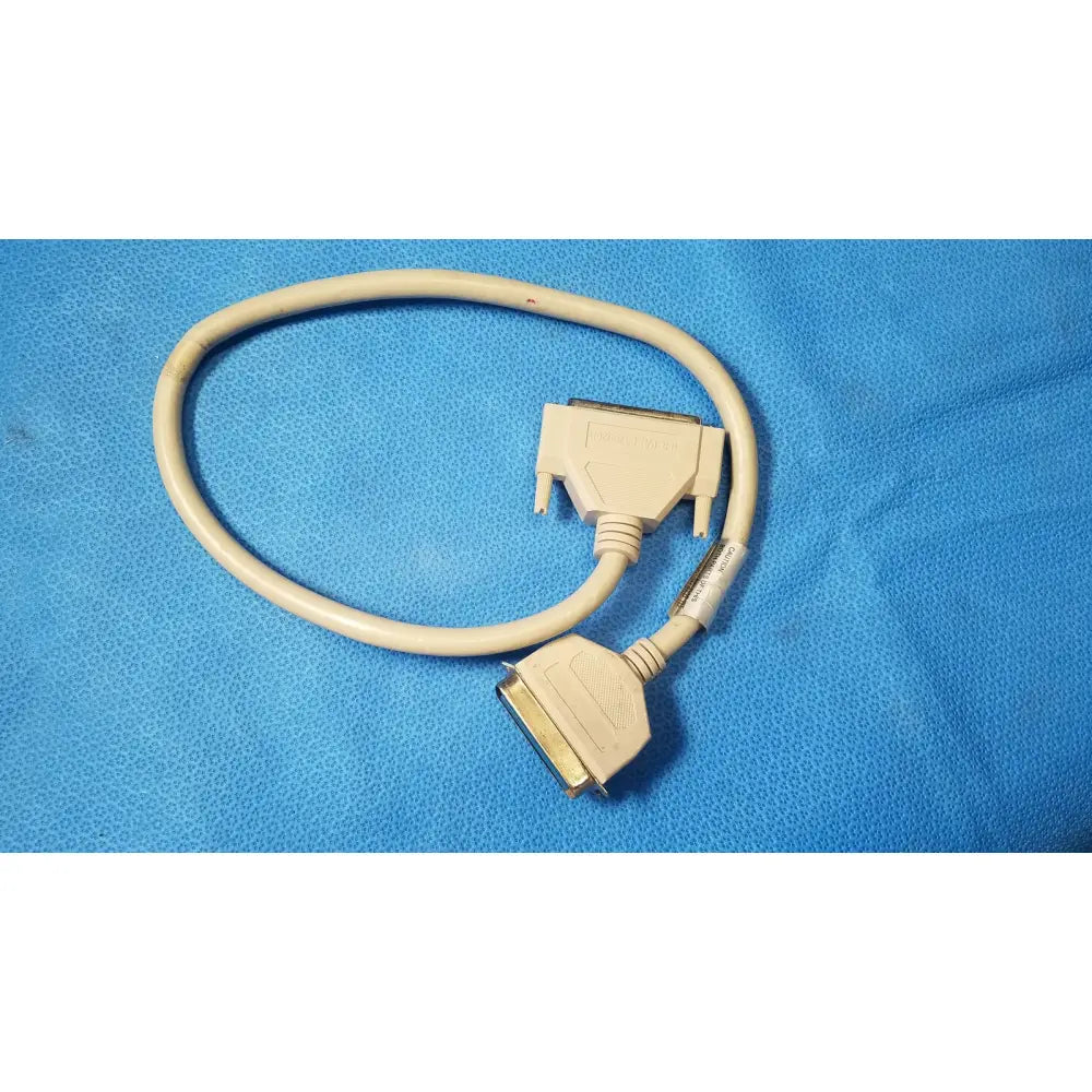 Beige flexible female connector scsi cables with d-sub connectors at each end lot of 3 for scsi connections