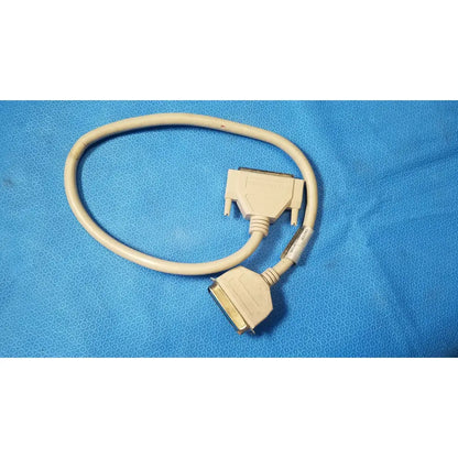 Beige flexible female connector scsi cables with d-sub connectors at each end lot of 3 for scsi connections