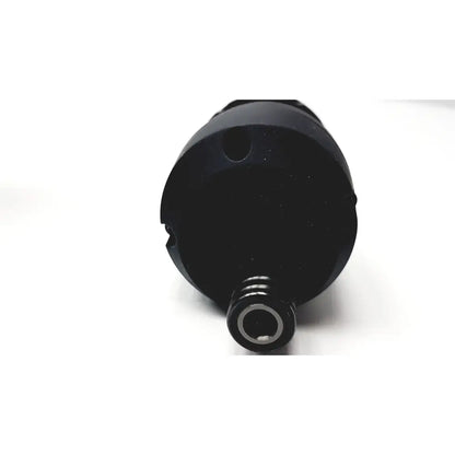 Black cylindrical tattoo machine grip with threaded metal connector for festool dd-es cdd9 plus drill attachment