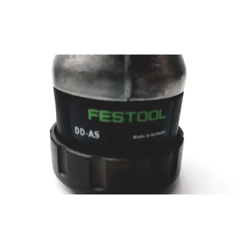 Black Festool DD-ES plus drill bit holder with matte finish and green branding for Festool DD-ES CDD9 use