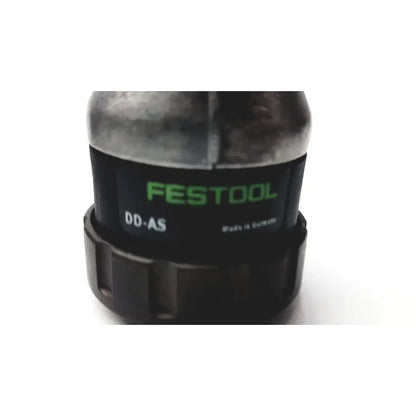 Black Festool DD-ES plus drill bit holder with matte finish and green branding for Festool DD-ES CDD9 use