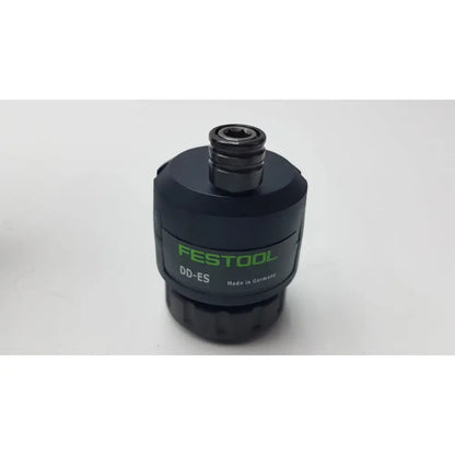 Black festool dd-es impact driver bit holder with textured grip and green branding for plus drill use