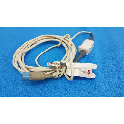 Generic Finger Clip SpO2 Sensor w/ Extension Cable & Multi-Pin Connector – Patient Monit SpO2 Sensor, second-hand product photo 1