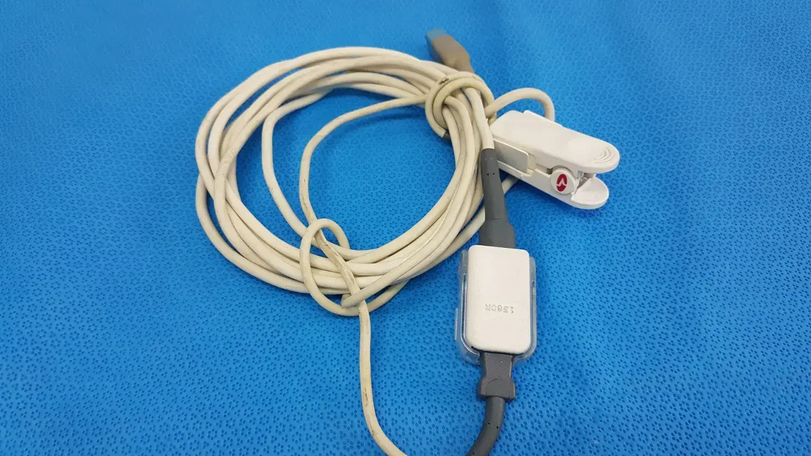 Generic Finger Clip SpO2 Sensor w/ Extension Cable & Multi-Pin Connector – Patient Monit SpO2 Sensor, second-hand product photo 4