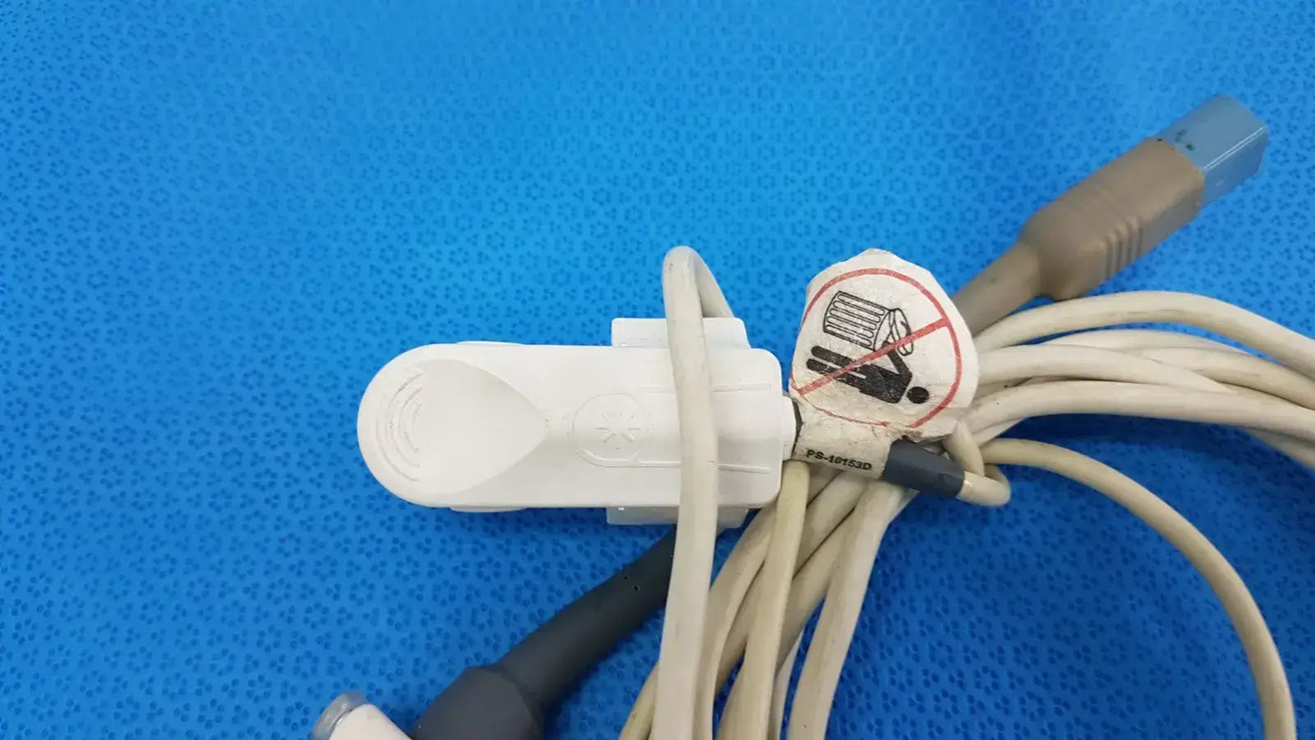 Generic Finger Clip SpO2 Sensor w/ Extension Cable & Multi-Pin Connector – Patient Monit SpO2 Sensor, second-hand product photo 6